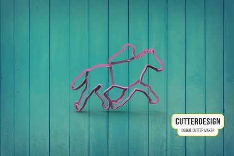 horse rider horse rider m3 cookie cutter cookie cutter cookies cake decoration cake decoration horse horse horse rider horse rider pole polo rider  3d print model - Mito3D