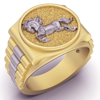 Pferd Ring Silber Gold Schmuck druckbar 3d Modell Trend Mode Design zbrush 3d print model - Mito3D