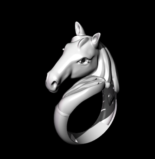 caballo anillo gracia majestad belleza fuerza libertad aventuras equitación 3d print model - Mito3D