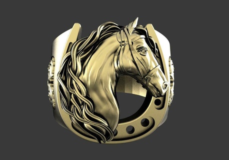 cheval bague bijoux bijou art animal 3d print model - Mito3D