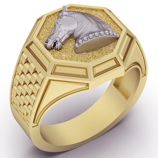 horse ring silver gold jewelry printable 3d model trend fashion design zbrush 3d print model - Mito3D