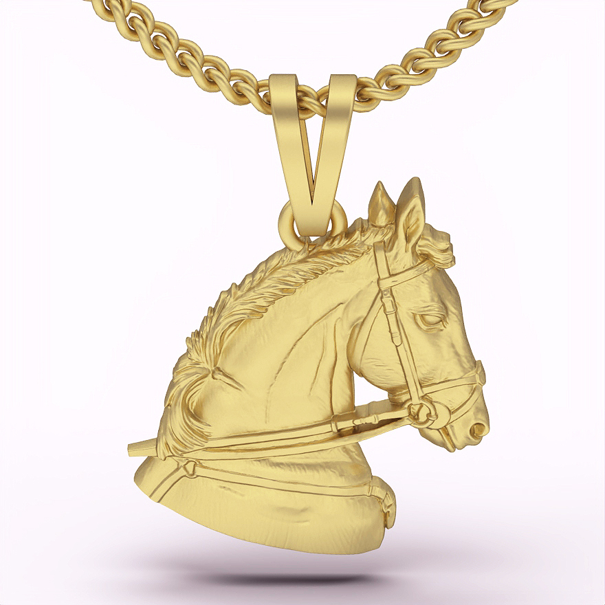 cavallo squillare argento oro gioielleria stampabile 3d modello tendenza moda design zbrush 3D print model - Mito3D
