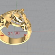 cheval bague pierres bijoux modèle calcul belle agréable stl diamant 3d print model - Mito3D