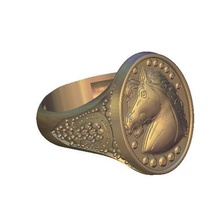 horse ring jewelry 3d print model - Mito3D
