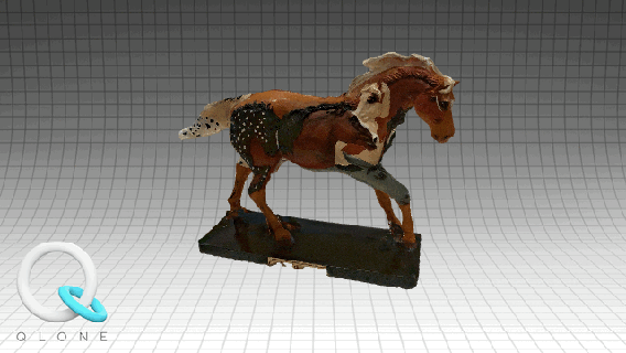 horse scanned qlone statue 3d print model - Mito3D