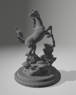 cavalo escultura 6 arte decoração estátua museu museo mármore 3d print model - Mito3D