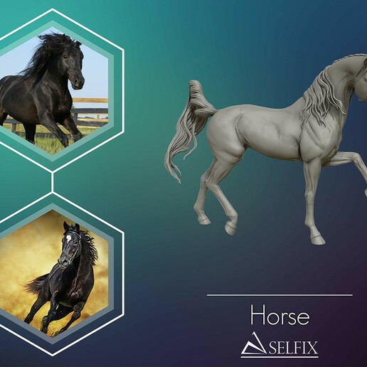 caballo escultura modelo 3d impresión estatua caballería vaquero Arte Oeste esculturas 3D print model - Mito3D