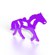 horse shaped earrings jewelry hoops ear jewellery 3d print model - Mito3D