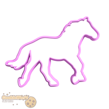 horse silhouette cookie cutter & stamp 3d print model - Mito3D