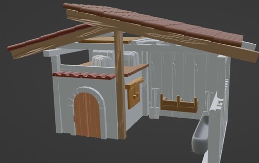 horse stable stable  3d print model - Mito3D