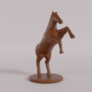 Pferd Statue Skulpturen Kunst Zahl 3d print model - Mito3D