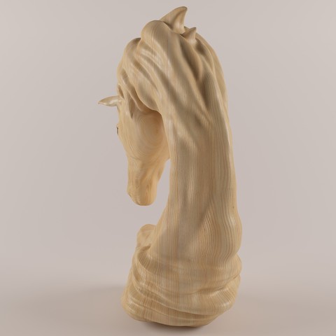 horse statue-40 art animal model modern wood decor mostafaghadiri 3D print model - Mito3D