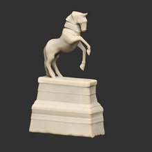 statua equestre gioco oggetti di scena la scultura l'allevamento posteriore perso cavallo fable i capitoli anniversario 3d print model - Mito3D