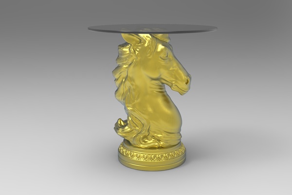 pferd tabelle zuhause haus sofa wandschrank bett cnc artcam dekorativ ornament holz muster möbel 3d print model - Mito3D
