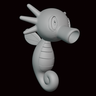horsea Pokemon figura arte statua video gioco videogiochi miniatura scultura fan art figurina kanto 3d print model - Mito3D
