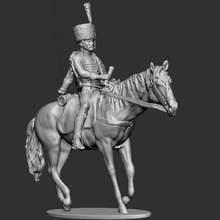 cavalo hussardo 1st Império estatueta napoleão 3d print model - Mito3D