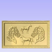 horses various horse cnc relief 3d 3d print model - Mito3D