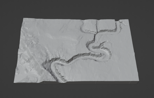 ferro cavallo piegare mille dollari canyon paesaggio Arizona Colorado fiume 3d print model - Mito3D