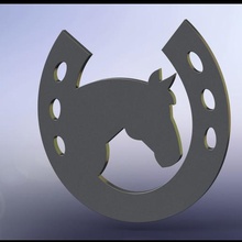 horseshoe decorative home animal horse 3d print model - Mito3D