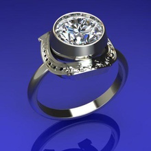 horseshoe ring jewelry gyspy 3d print model - Mito3D