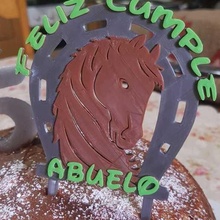 horseshoe topper cake cookie horse birthday sharp cutter 3d print model - Mito3D