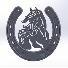 horseshoe wall bracket iron horse decorative decoration practice mount 3d print model - Mito3D
