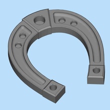 horseshoe art 3d print model - Mito3D