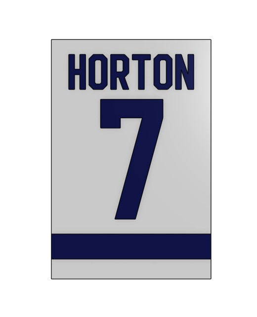 Horton érable feuilles bannière hockey toronto signe Légende Tim 3D print model - Mito3D