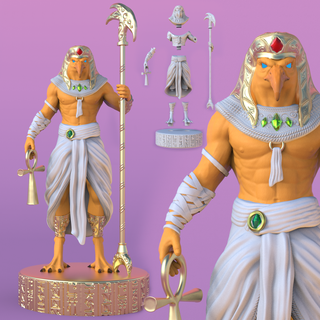 horus pharaoh egypt egyptian anubis deity osiris isis neftis hathor lord god antiquity supreme relic 3d print model - Mito3D