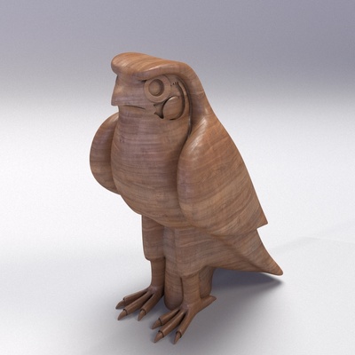 horus curious egyptian god of sky religion ancient falcon statue 3d print model - Mito3D