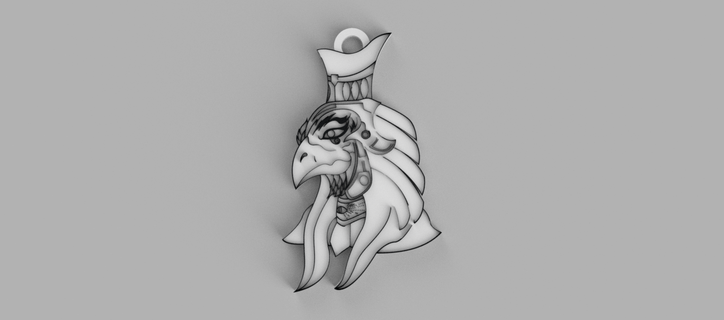 horus egyptian god eagle keychain - pendant earring 3d print model - Mito3D