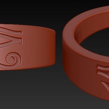 horus ojo anillo joyería joya 3d print model - Mito3D