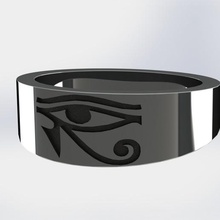 horus eye ring gioielli anello occhio 3d print model - Mito3D
