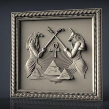 horus osiris god egyptian cnc router art pyramid 3d print model - Mito3D
