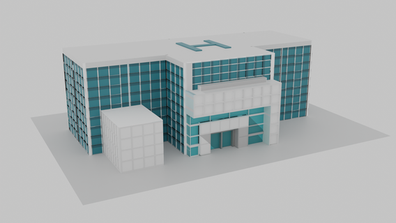 Krankenhaus 3d print model - Mito3D