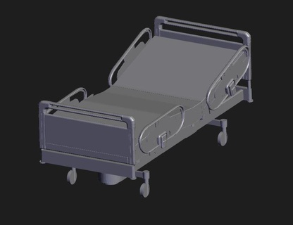 hôpital lit 3d print model - Mito3D