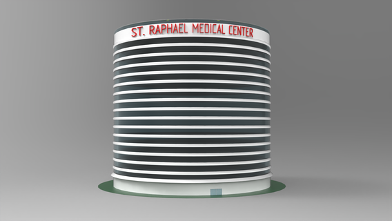 hospital building 3d print model - Mito3D