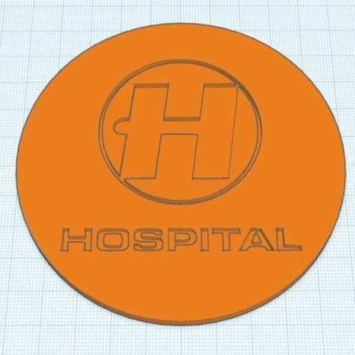 los registros del hospital logotipo de la montaña rusa art señales logotipos 3D print model - Mito3D