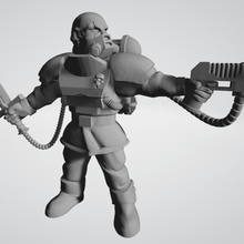 hostil Ambiente veterano sargento 28mm miniatura miniaturas 40k astra militarum martelo guerra Bravo guardas espaciais astramilitarum personagem modelo cikkirock 3d print model - Mito3D