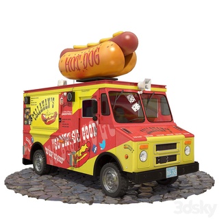 hot-dog truck 3d print model - Mito3D