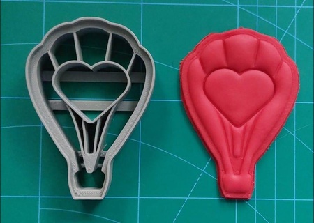 quente ar balão biscoito cortador gravadora fundente fofa coração 3d print model - Mito3D