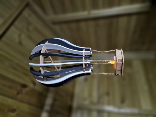 heiß luft ballon teelicht halter unterstützung 50 prozent 24 std zuhause haus niedlich licht lampe dekor 3d print model - Mito3D