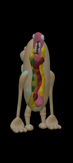 caliente perro monstruo comida Pancho Arte juguete 3d print model - Mito3D