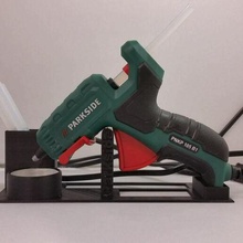 hot glue gun stand ablage hei klebepistole stick holder parkside simple diy 3d print model - Mito3D