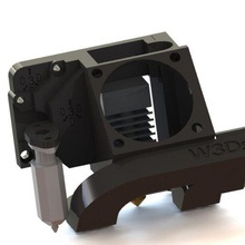 hot microswiss m2601 cr10s pro v2 hotend fan shroud direct drive ender 3d print model - Mito3D