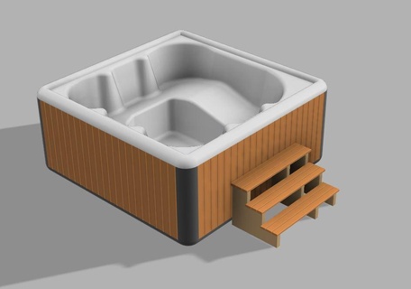 chaud baignoire l'eau jacuzzi 3d print model - Mito3D