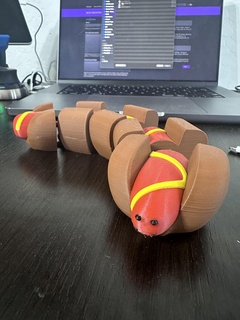 hot dog Drago articolato fatto genuina falso draghi cristallo mcgybeer 3d print model - Mito3D