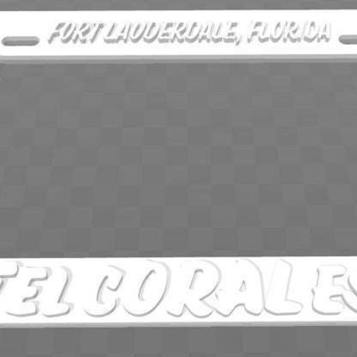 hotel coral essex - fort lauderdale, florida license plate frame Kunst Anzeichen logos Rache der nerds 3D print model - Mito3D