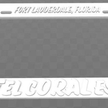 hotel coral essex - fort lauderdale florida license plate frame art signs logos revenge nerds 3d print model - Mito3D
