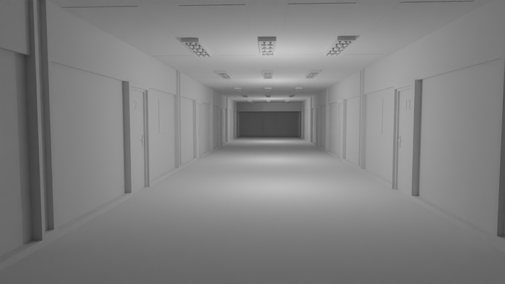 hotel corridor no material room doors hallway hotels hallways corridors door interior hall 3d print model - Mito3D